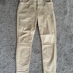 7 For All Mankind Tan Skinny Jeans Smooth Texture